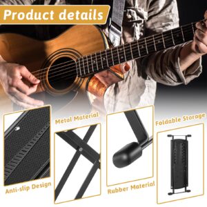 2 Pieces Guitar Foot Stool 6 Position Height Adjustable Guitar Foot Rest Adjustable Guitar Rest Step Footstool Black for Classical Guitar Player