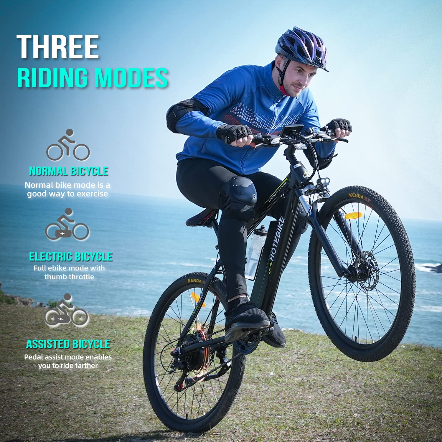 HOTEBIKE Electric Bike for Adult 750W Electric Mountain Bike 48V 13AH Removable Battery Ebike with Suspension Fork Aluminium Frame, Professional 21-Speed Gears 27.5"