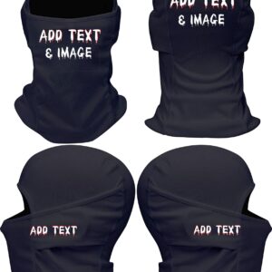 Custom Ski Mask Design Your Own Tactical Face Mask Customize Balaclava (Black)