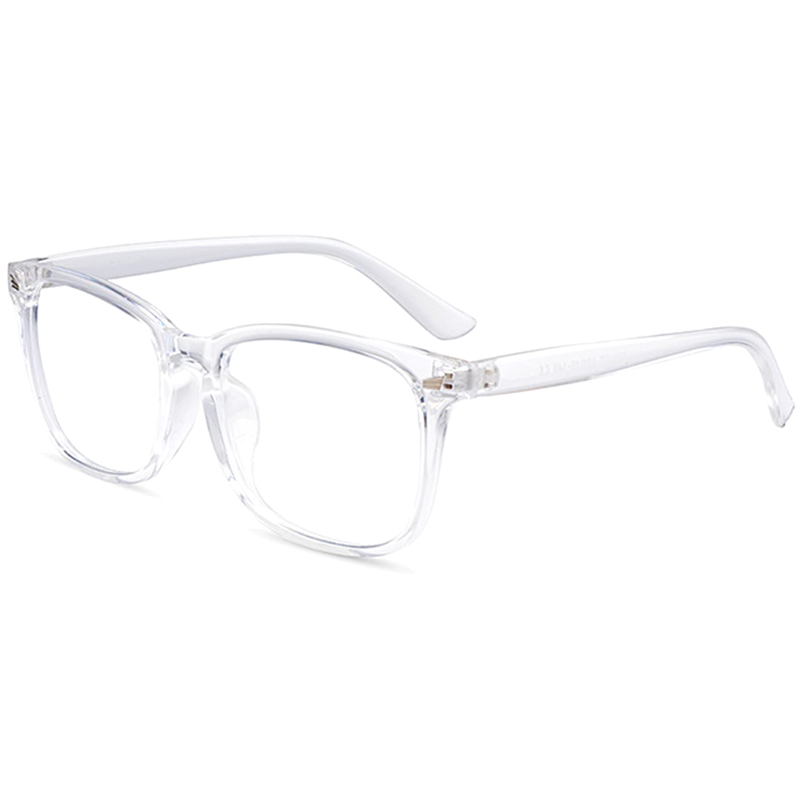 EYLRIM Square Frame Clear Lens Glasses Non Prescription Eyeglasses(A4 Transparent)