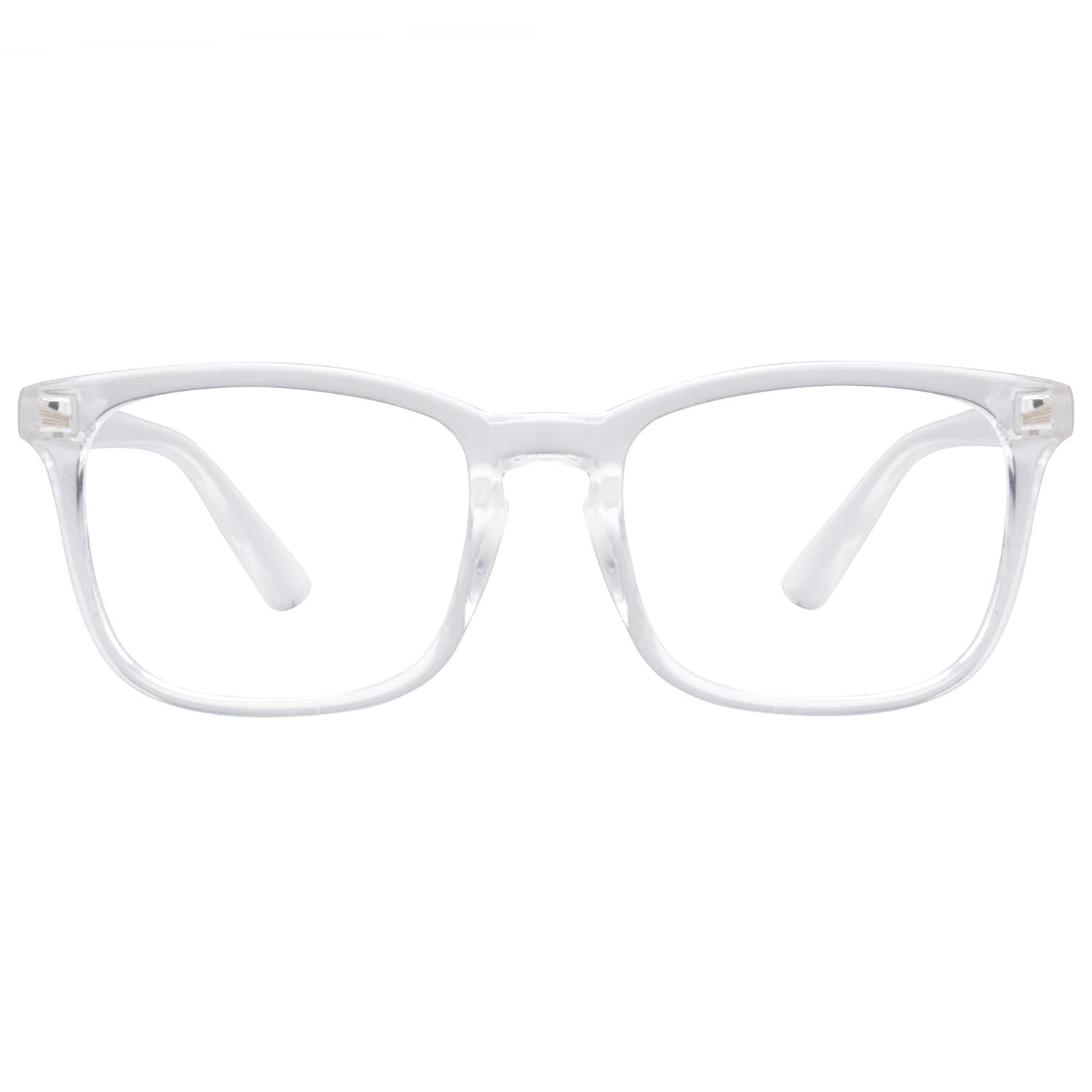 EYLRIM Square Frame Clear Lens Glasses Non Prescription Eyeglasses(A4 Transparent)