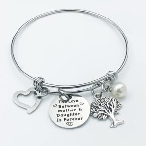 Rnivida Grandmother Granddaughter Bracelet Gifts - The Love Between Grandmother and Granddaughter is Forever