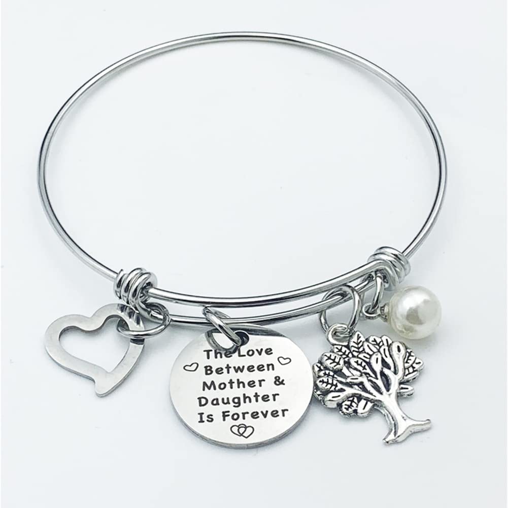 Rnivida Grandmother Granddaughter Bracelet Gifts - The Love Between Grandmother and Granddaughter is Forever