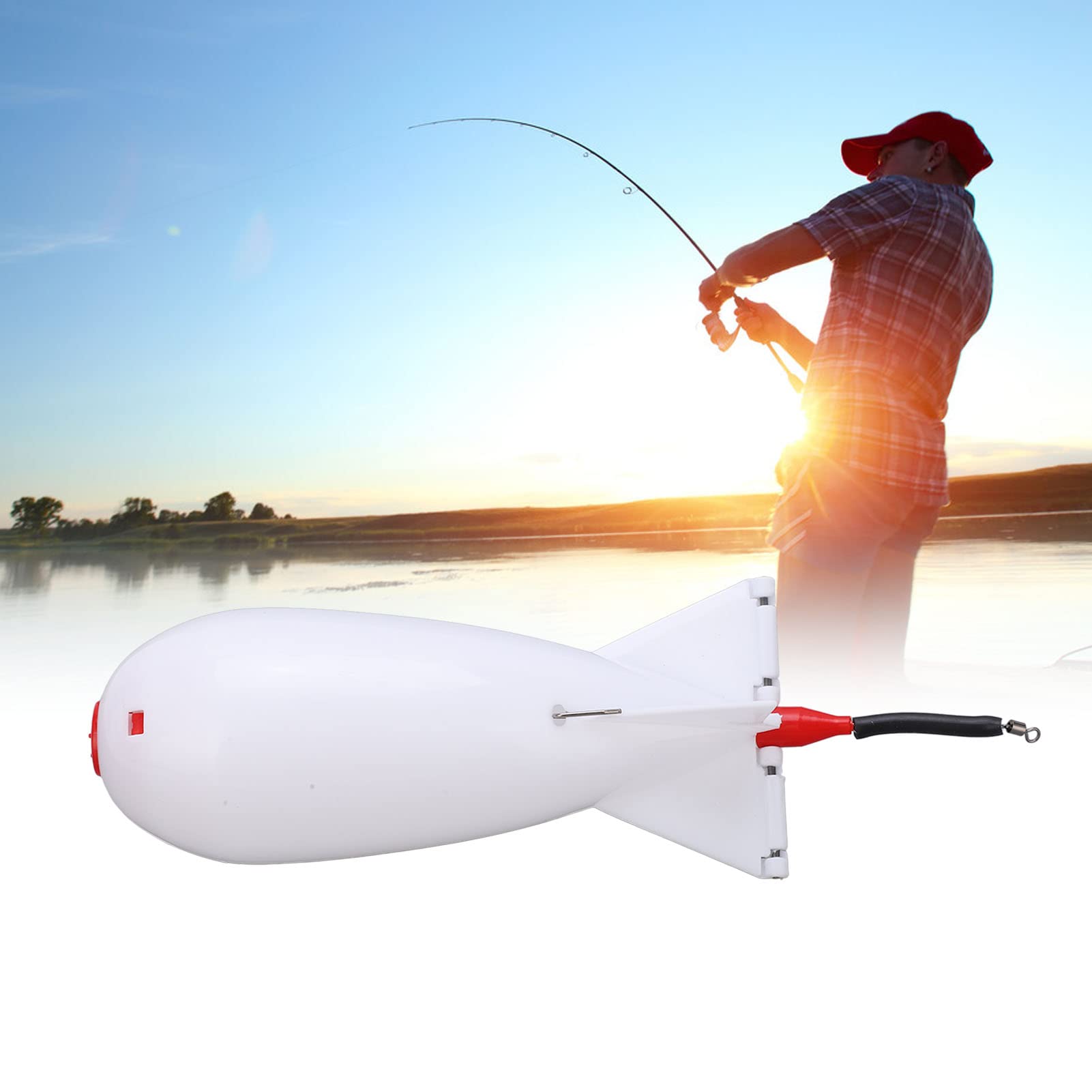 Naroote Fishing Float Holders Ball Fishing Gear Bait Tool Fishing Feeder Fishing Bait Trap Carp Feeder Float Bait Holder, Portable Bomb Float Lure Bait Holder Wear Resistance for Nesting