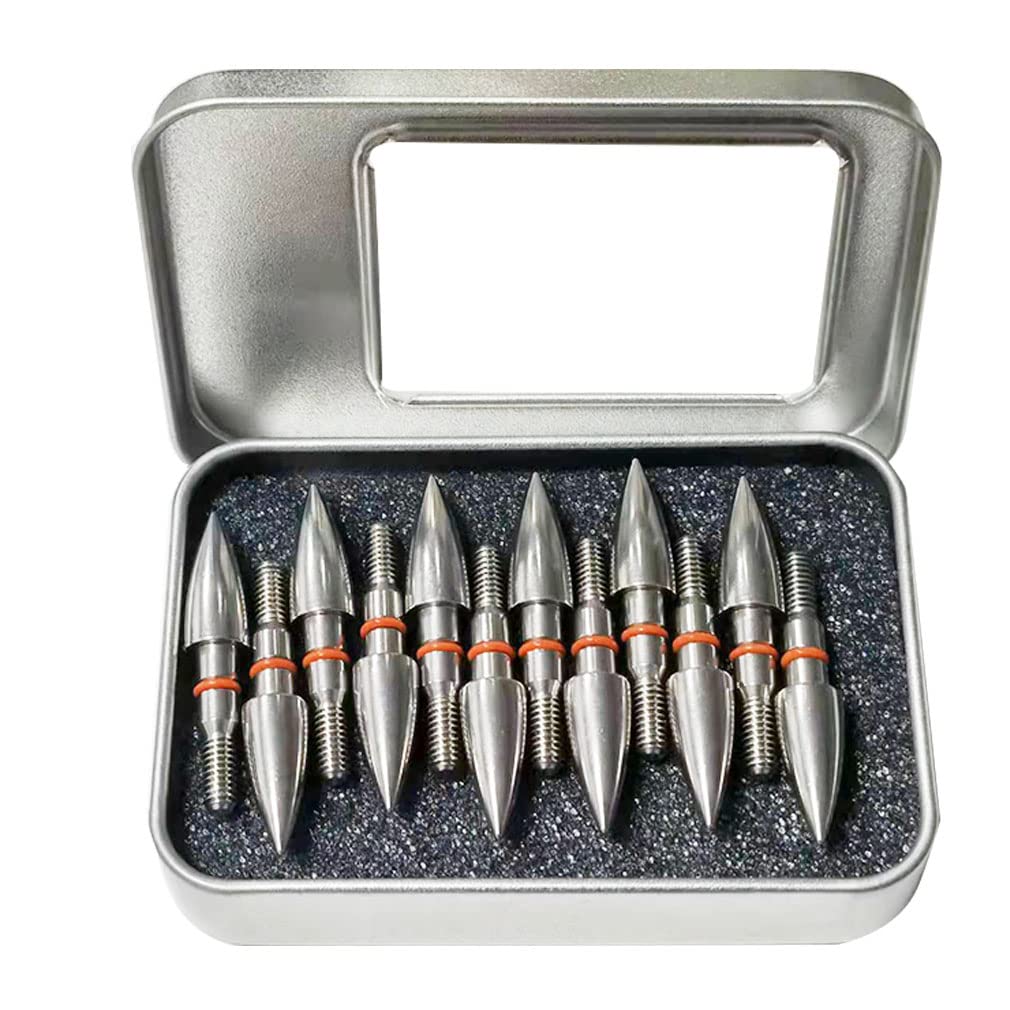 Field Points arrowheads 100 Grains Archery Field Points, 5/16inch Stainless Steel Screw in Archery Field Tips and Broadheads (1 Dozen 12 PCS), 2.9*2.3*0.6