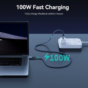 Yottamaster 100W USB C Cable, 40Gbps Data Transfer Speed, 2.62FT USB C Cable Thunderbolt 4 Cable with PD 100W Charging, Type C Dispaly Cable Support 8K/ Dual 4K Video Output