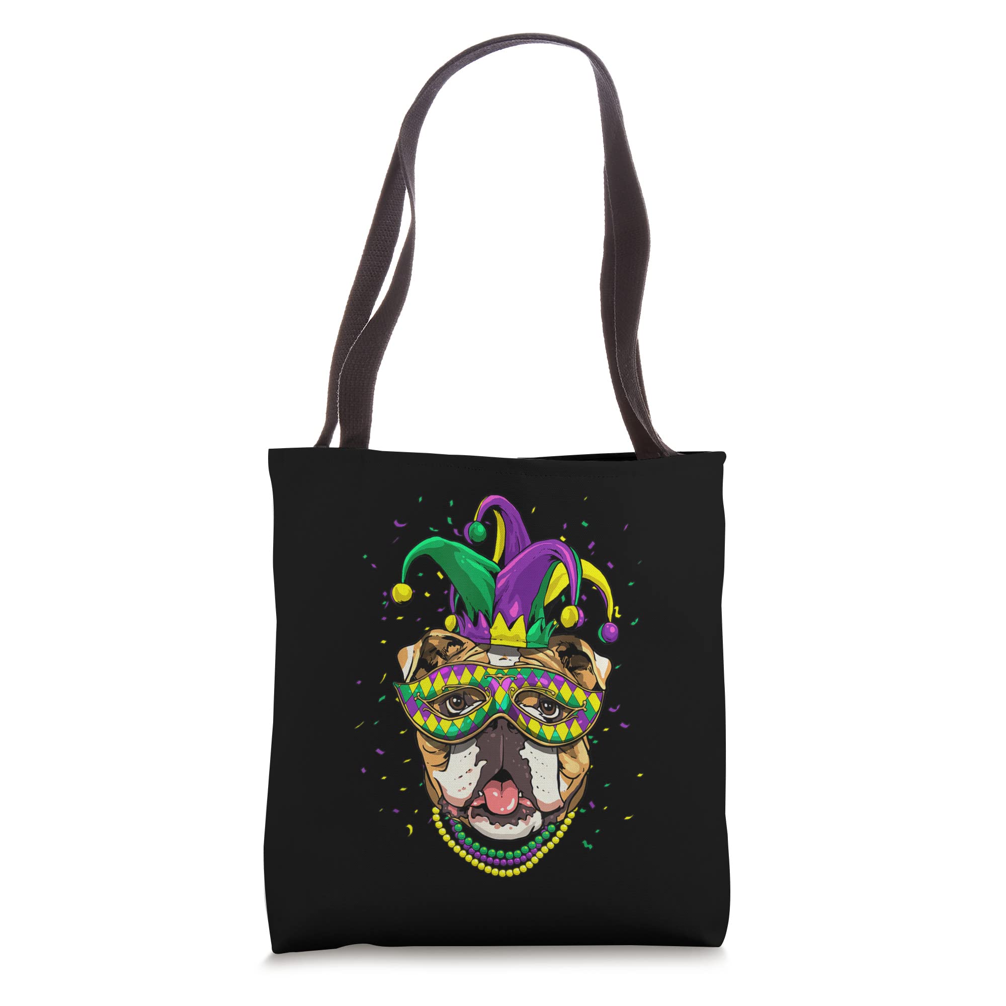 Mardi Gras English Bulldog - Mardi Gras Costume Tote Bag