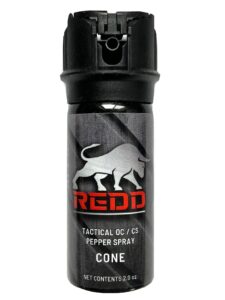 nw self defense products redd, tactical oc/cs pepper spray - flip top cone (2 oz)