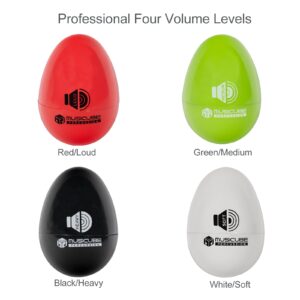 MUSICUBE Egg Shakers Professional 4-Tones Percussion Plastic Egg Shakers Instrument Set (Soft, Medium, Loud, Heavy) for Educational Classroom Teaching, Party Supply, Music Band…