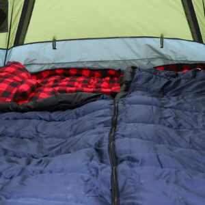 PALLYGO 0 Degree Sleeping Bag Cotton Flannel Sleeping Bags for Adults Cold Weather Camping Winter Zero Degree Warm Weather Big and Tall Right Zip