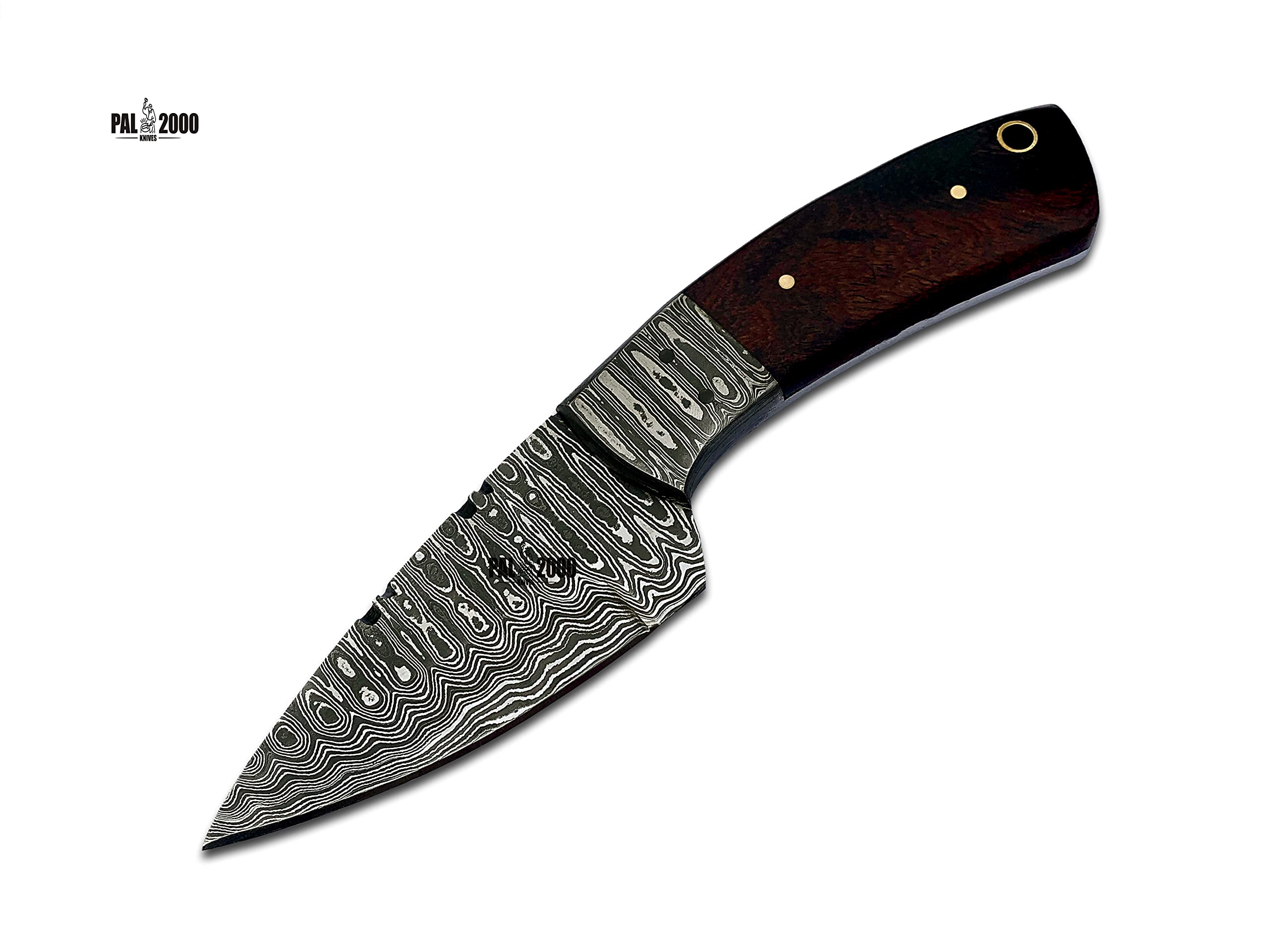 PAL 2000 KNIVES DAM-6011 Handmade Damascus Steel Knife with Sheath New Pattern Blade and Handle