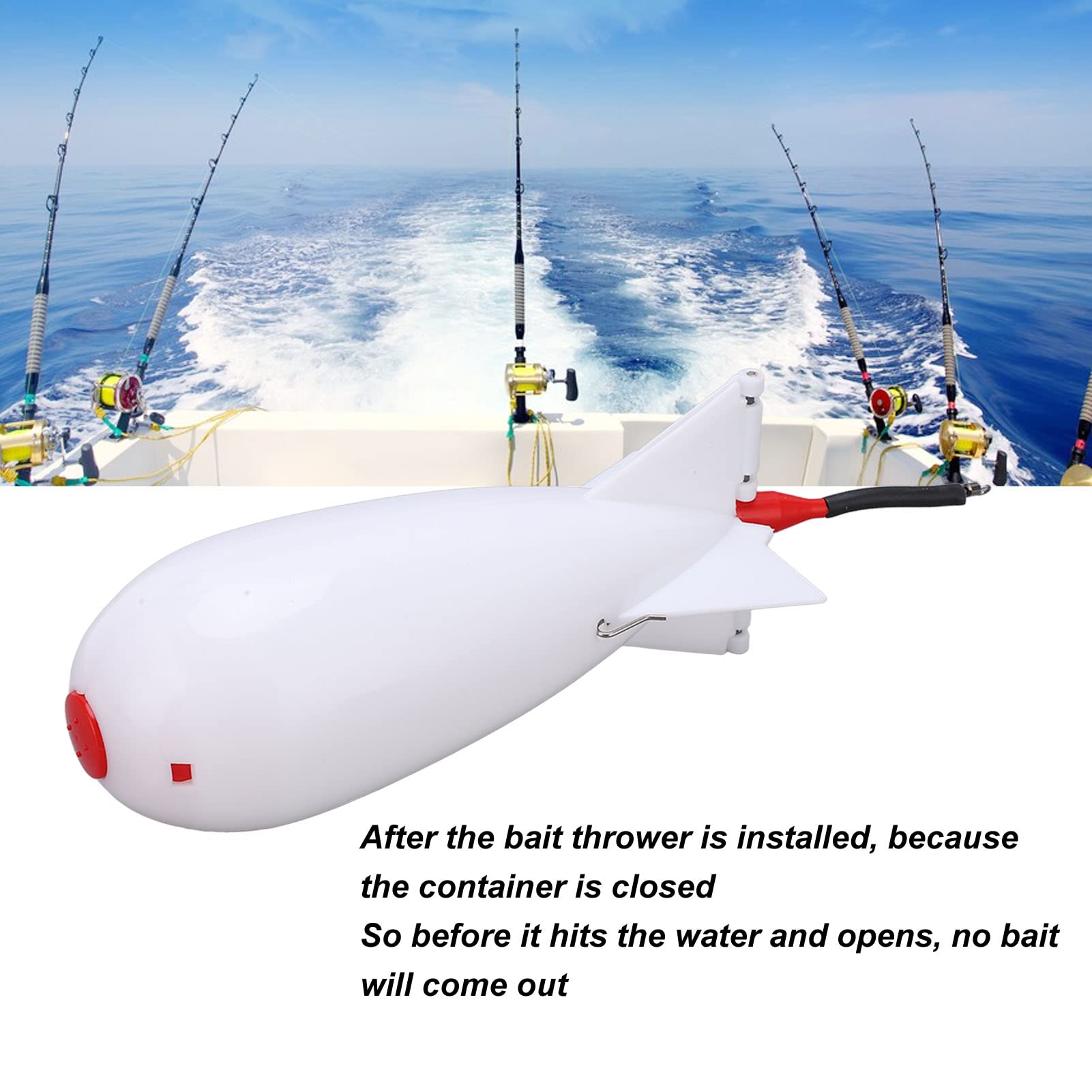 Naroote Fishing Float Holders Ball Fishing Gear Bait Tool Fishing Feeder Fishing Bait Trap Carp Feeder Float Bait Holder, Portable Bomb Float Lure Bait Holder Wear Resistance for Nesting