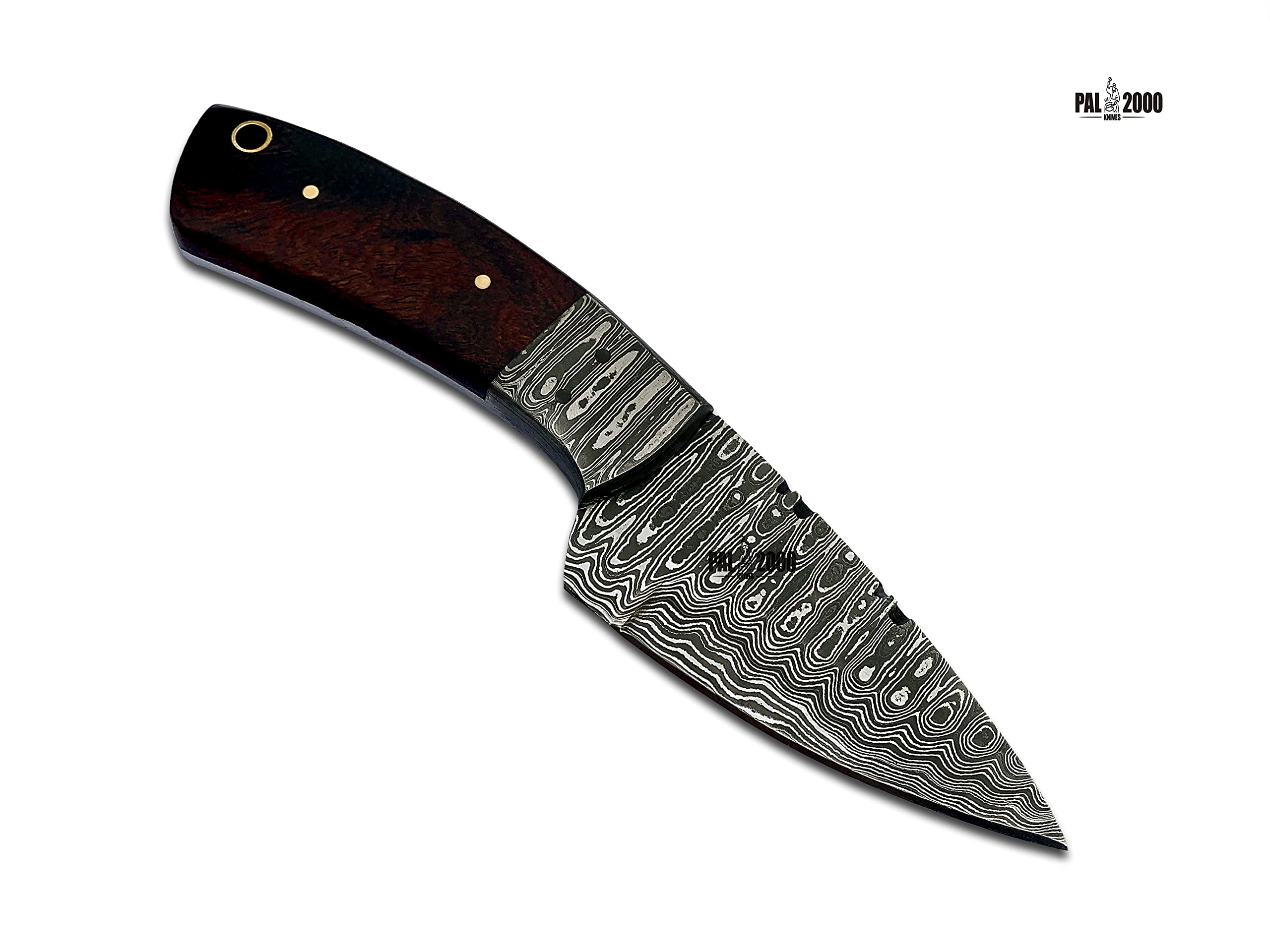 PAL 2000 KNIVES DAM-6011 Handmade Damascus Steel Knife with Sheath New Pattern Blade and Handle