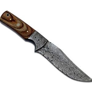 PAL 2000 KNIVES DAM-6010 Handmade Damascus Steel Knife laminate wood with Leather Sheath