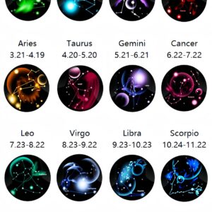 DEQIYIJI Zodiac Necklace Jewelry Birthday Gifts Astrology 12 Constellation Horoscope Sign Galaxy Crescent Half Moon Pendant Necklace Pisces