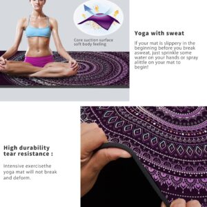 Cifupy Yoga Mat Double-Sided Non Slip Exercise Mat Eco Friendly TPE Fitness Exercise Mat With Carrying Strap & Storage Bag Workout Mat for Yoga, Pilates and Floor Exercises