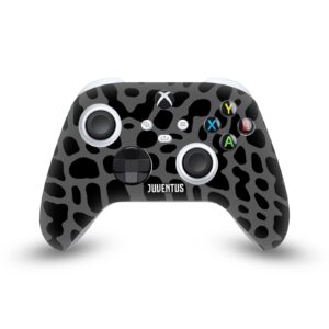 head case designs officially licensed juventus football club animal print art vinyl sticker gaming skin decal cover compatible with xbox series x/s controller