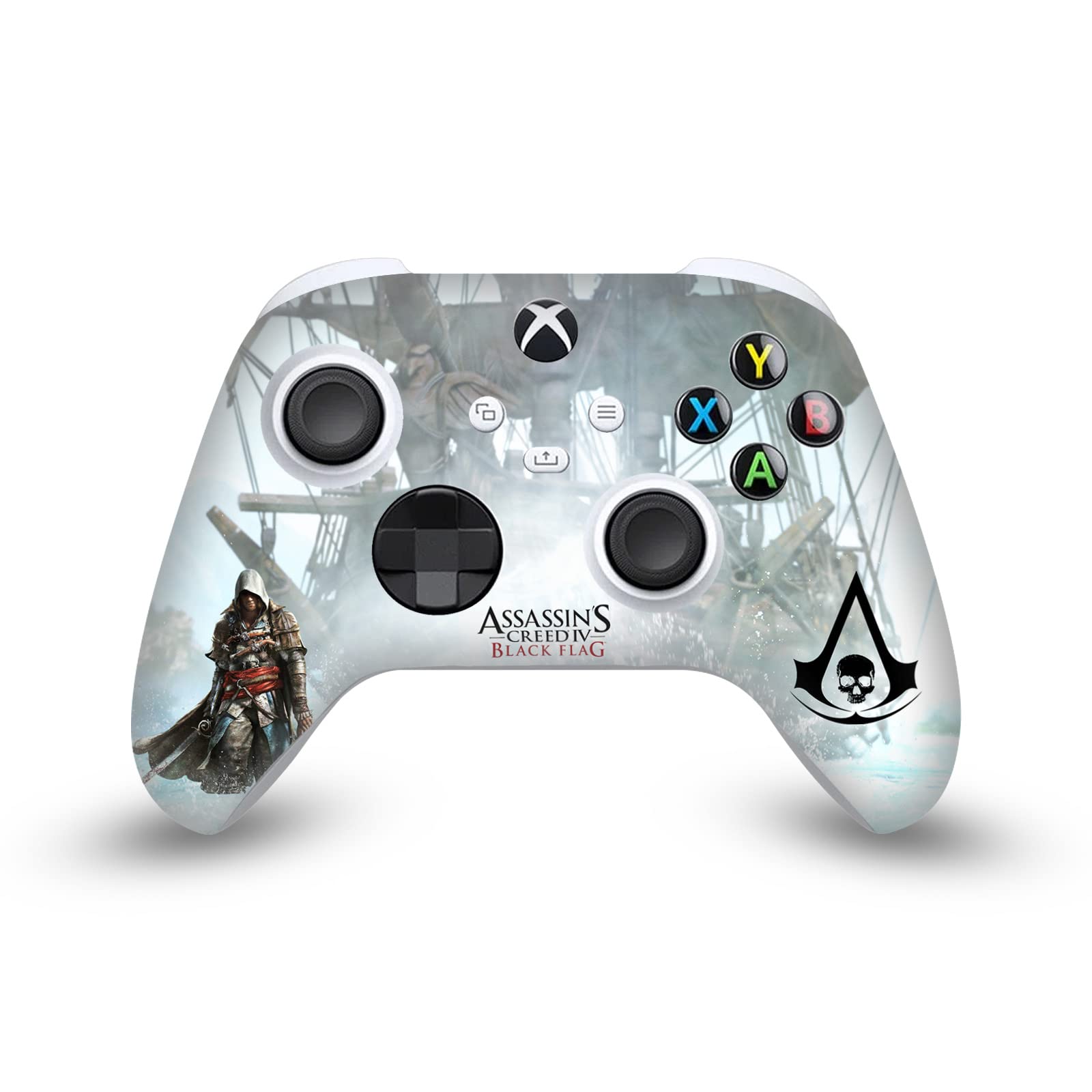 Head Case Designs Officially Licensed Assassin's Creed Edward Kenway Key Art Black Flag Graphics Matte Vinyl Sticker Gaming Skin Decal Cover Compatible with Xbox Series X/S Controller