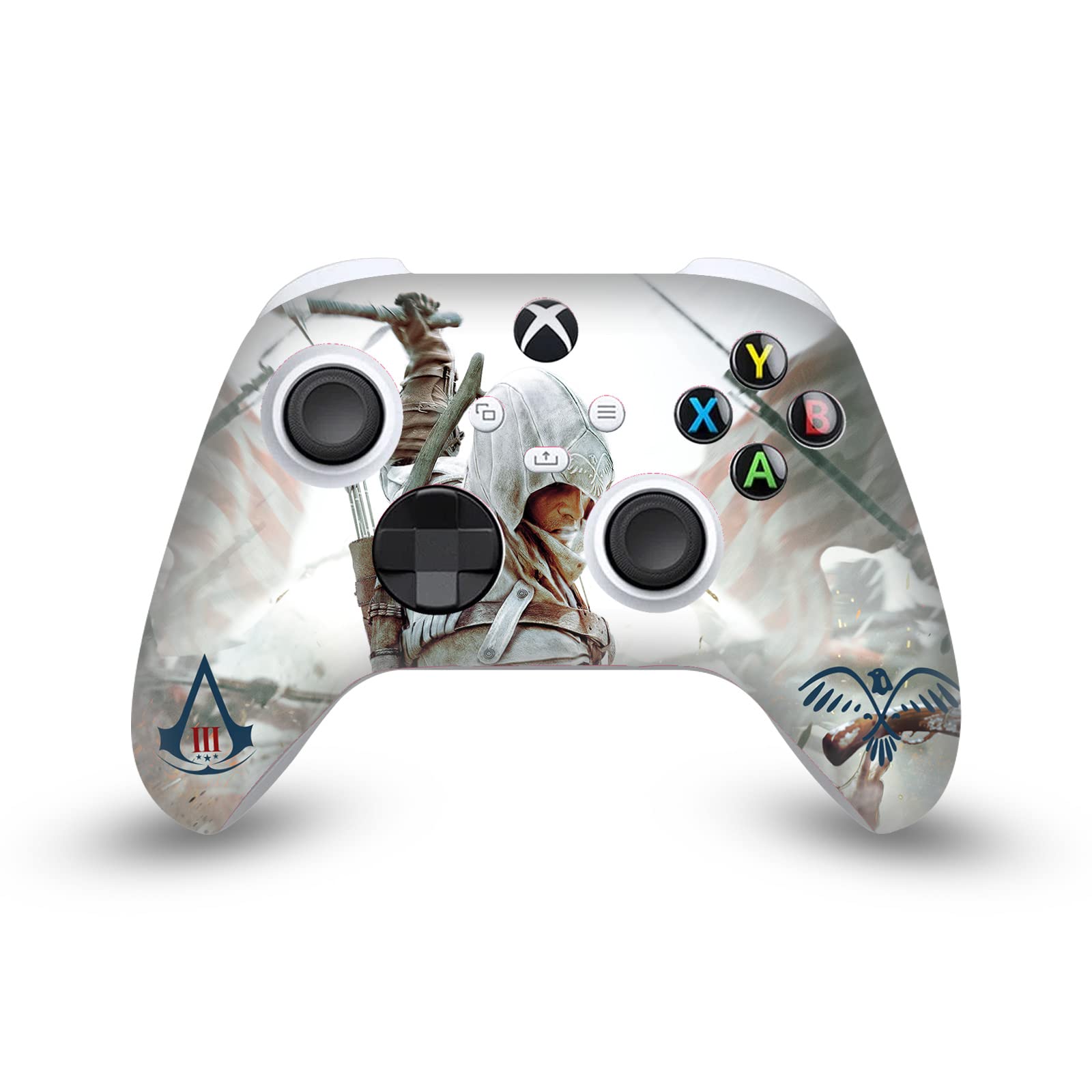 Head Case Designs Officially Licensed Assassin's Creed Game Cover III Graphics Vinyl Sticker Gaming Skin Decal Cover Compatible with Xbox Series X/S Controller