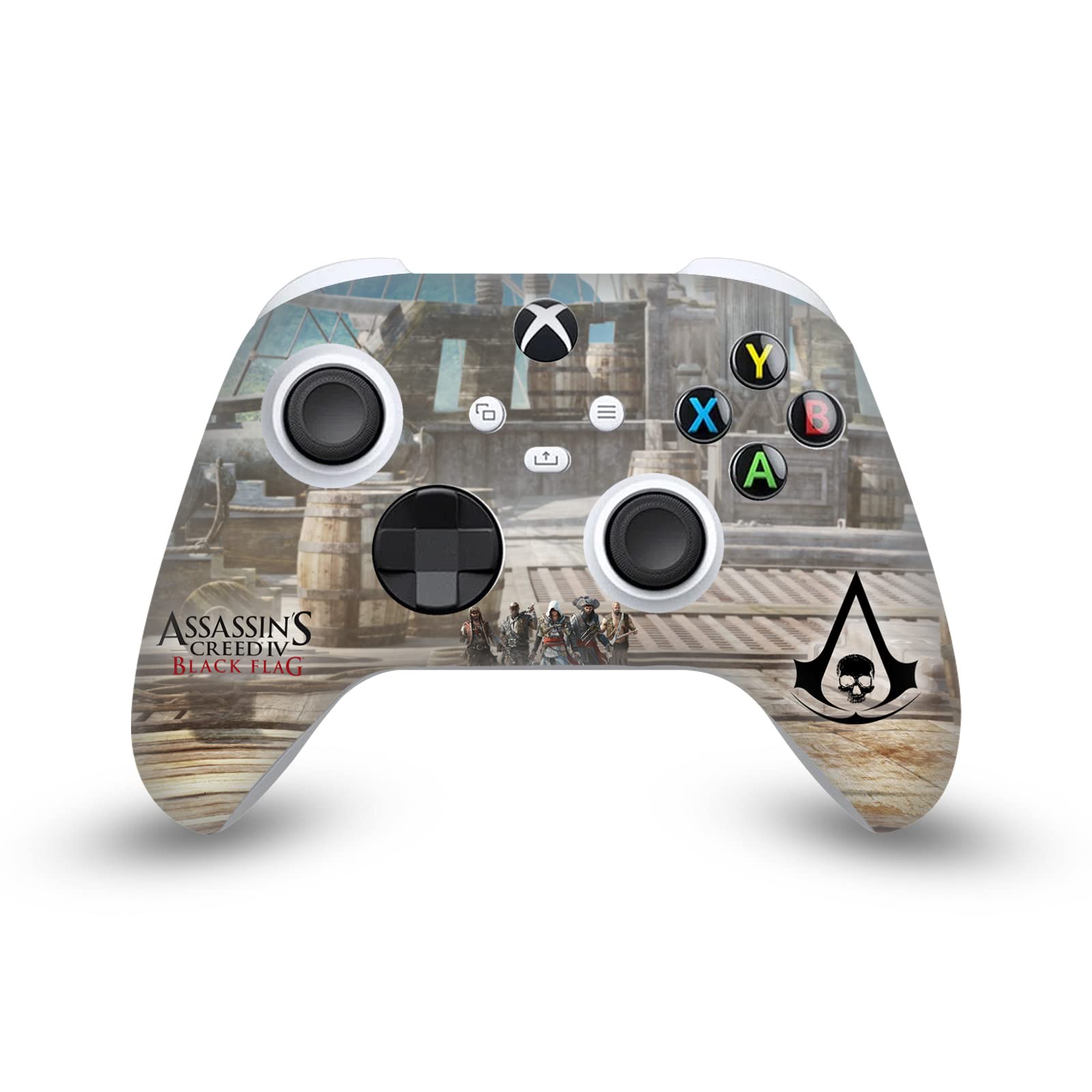 Head Case Designs Officially Licensed Assassin's Creed Group Key Art Black Flag Graphics Matte Vinyl Sticker Gaming Skin Decal Cover Compatible with Xbox Series X Console and Controller Bundle