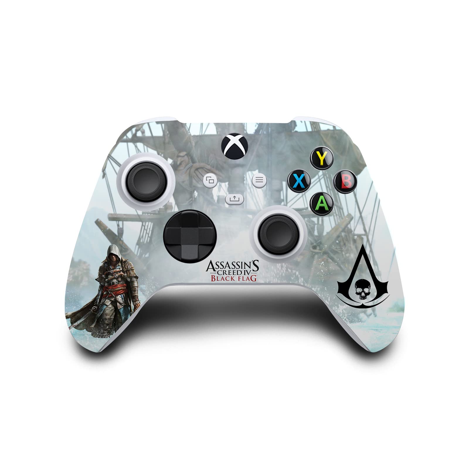 Head Case Designs Officially Licensed Assassin's Creed Edward Kenway Key Art Black Flag Graphics Vinyl Sticker Gaming Skin Decal Cover Compatible with Xbox Series S Console and Controller Bundle