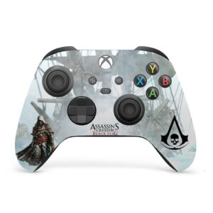 Head Case Designs Officially Licensed Assassin's Creed Edward Kenway Key Art Black Flag Graphics Matte Vinyl Sticker Gaming Skin Decal Cover Compatible With Xbox Series X Console and Controller Bundle