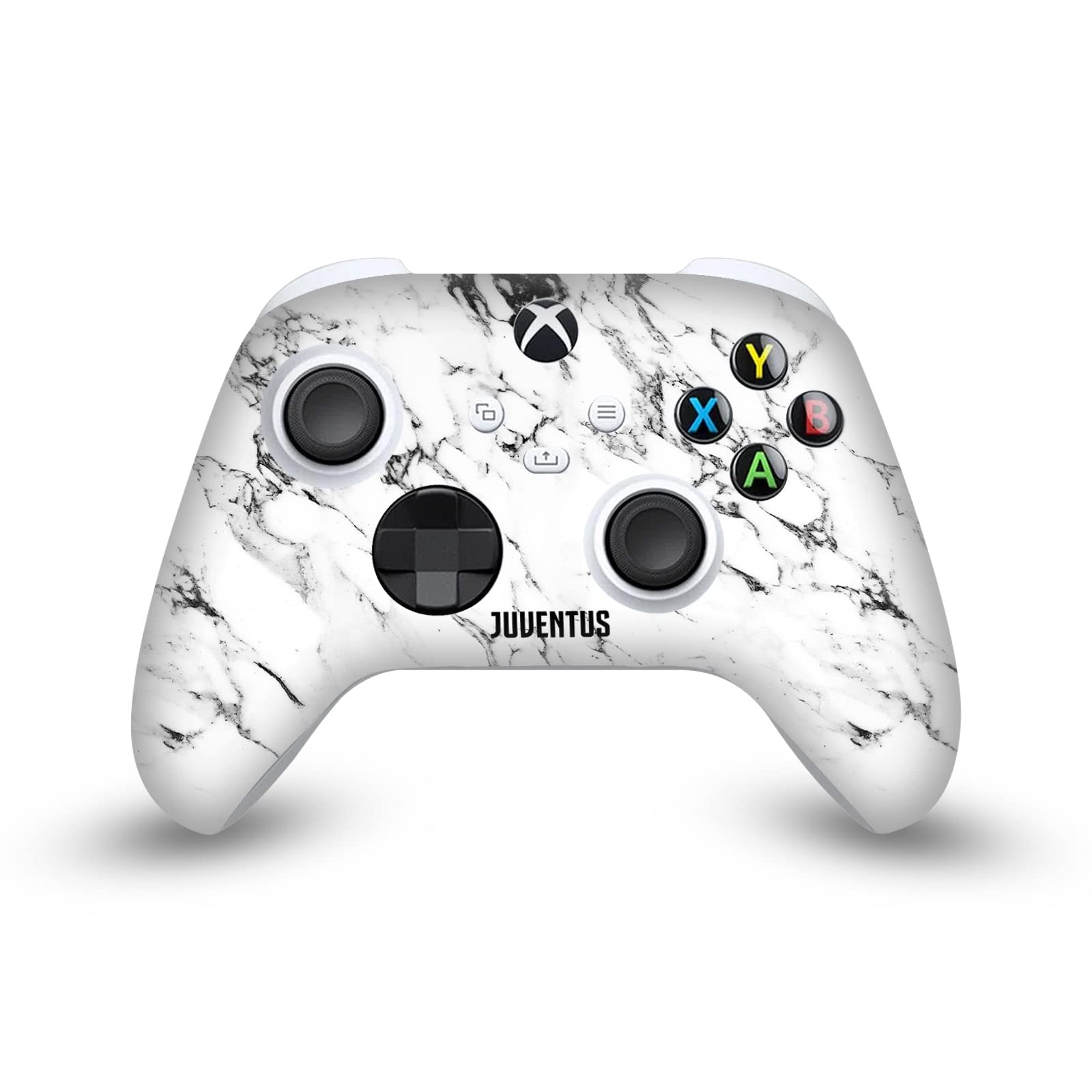 Head Case Designs Officially Licensed Juventus Football Club White Marble Art Vinyl Sticker Gaming Skin Decal Cover Compatible with Xbox Series S Console and Controller Bundle