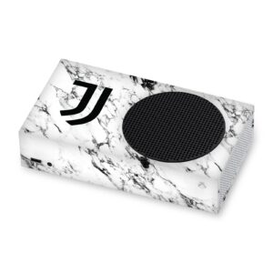 head case designs officially licensed juventus football club white marble art vinyl sticker gaming skin decal cover compatible with xbox series s console