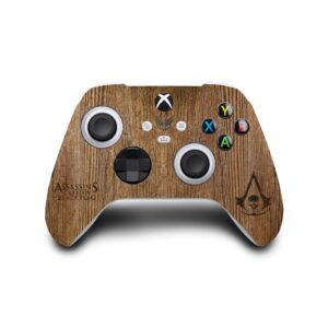 Head Case Designs Officially Licensed Assassin's Creed Wood and Metal Chest Black Flag Graphics Matte Vinyl Sticker Gaming Skin Decal Cover Compatible with Xbox Series S Console and Controller Bundle