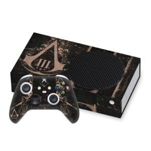 head case designs officially licensed assassin's creed old notebook iii graphics matte vinyl sticker gaming skin decal cover compatible with xbox series s console and controller bundle