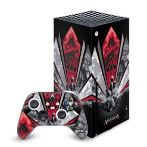 head case designs officially licensed assassin's creed leap of faith graphics matte vinyl sticker gaming skin decal cover compatible with xbox series x console and controller bundle