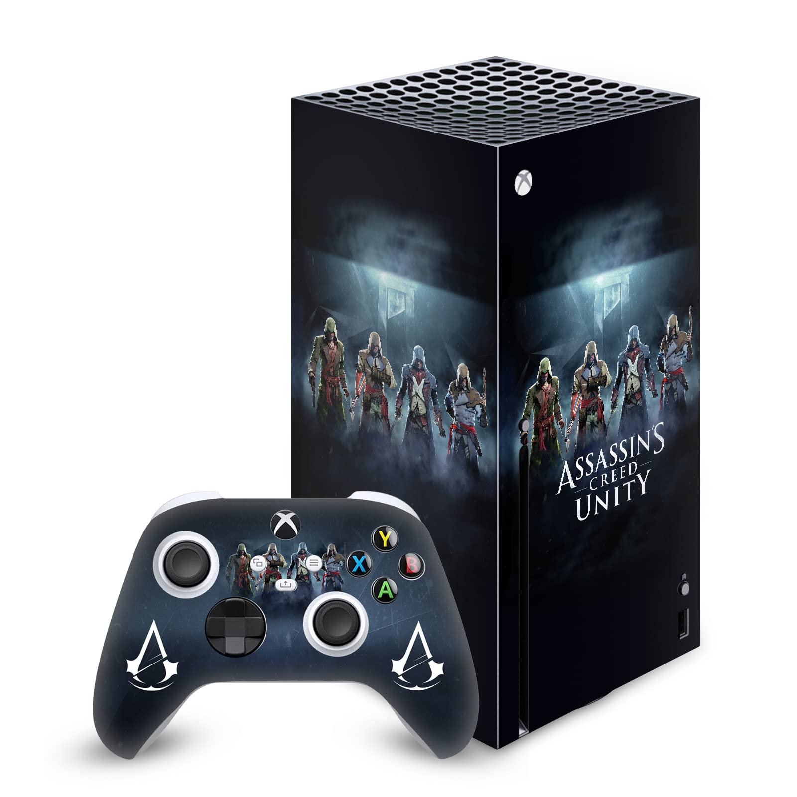 Head Case Designs Officially Licensed Assassin's Creed Group Unity Key Art Vinyl Sticker Gaming Skin Decal Cover Compatible with Xbox Series X Console and Controller Bundle