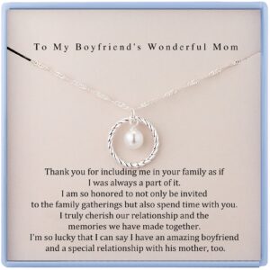 Burning Love To My Boyfriend's Mom Necklace Sterling Silver Necklace Gifts for Boyfriends Mom Mothers Day Gifts