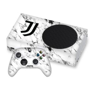 Head Case Designs Officially Licensed Juventus Football Club White Marble Art Matte Vinyl Sticker Gaming Skin Decal Cover Compatible with Xbox Series S Console and Controller Bundle