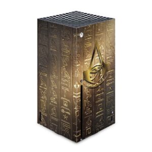 head case designs officially licensed assassin's creed logo 3d heiroglyphics origins graphics vinyl sticker gaming skin decal cover compatible with xbox series x console