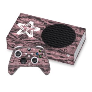 Head Case Designs Officially Licensed Juventus Football Club Black & Pink Marble Logo Art Matte Vinyl Sticker Gaming Skin Decal Cover Compatible with Xbox Series S Console and Controller Bundle