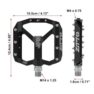 X AUTOHAUX 1 Pair Non Slip Pedals Platform Flat Bicycle Pedals 9/16" for Road Bikes MTB Mountain Bike