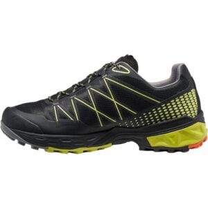 asolo tahoe gtx hiking shoes - men's black/safety yellow 9.5