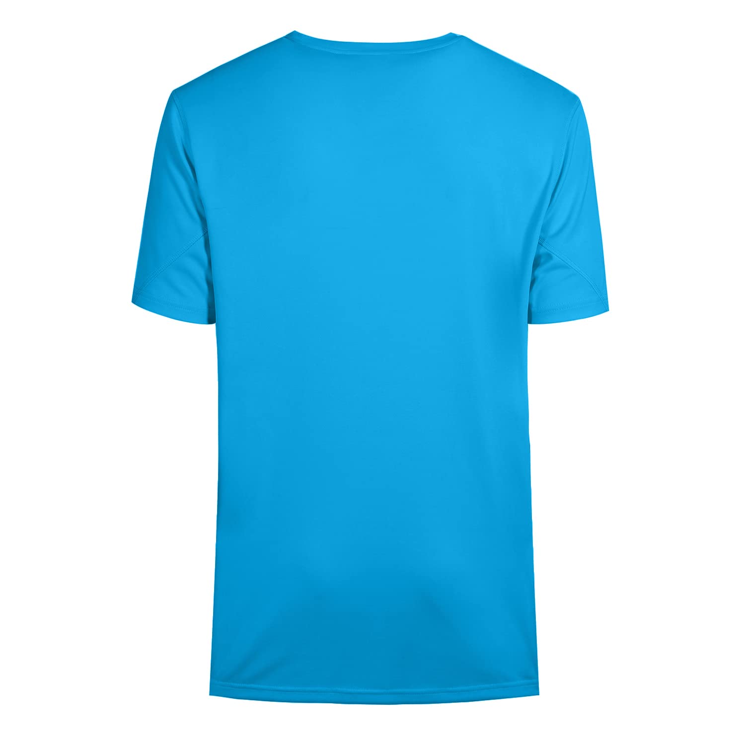 MOHEEN Men's Cooling Ice Silk Running Shirts Quick Dry Short Sleeve Athletic Gym T-Shirts UPF 50+ Outdoor Workout Tshirts(Blue,M)