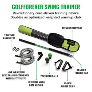 GolfForever Golf Swing Trainer Aid as seen in Netflix - Full Swing | Official Golf Fitness System of PGA Tour | Premium Golf Training Equipment Proven by Scottie Scheffler to Improve Swing Posture