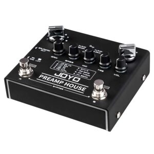 JOYO R-15 Dual Channel Preamp Cabinet Simulation Effect Pedal Bundle with DC 9V Pedal Power Supply (800mA -1A) AC Adapter