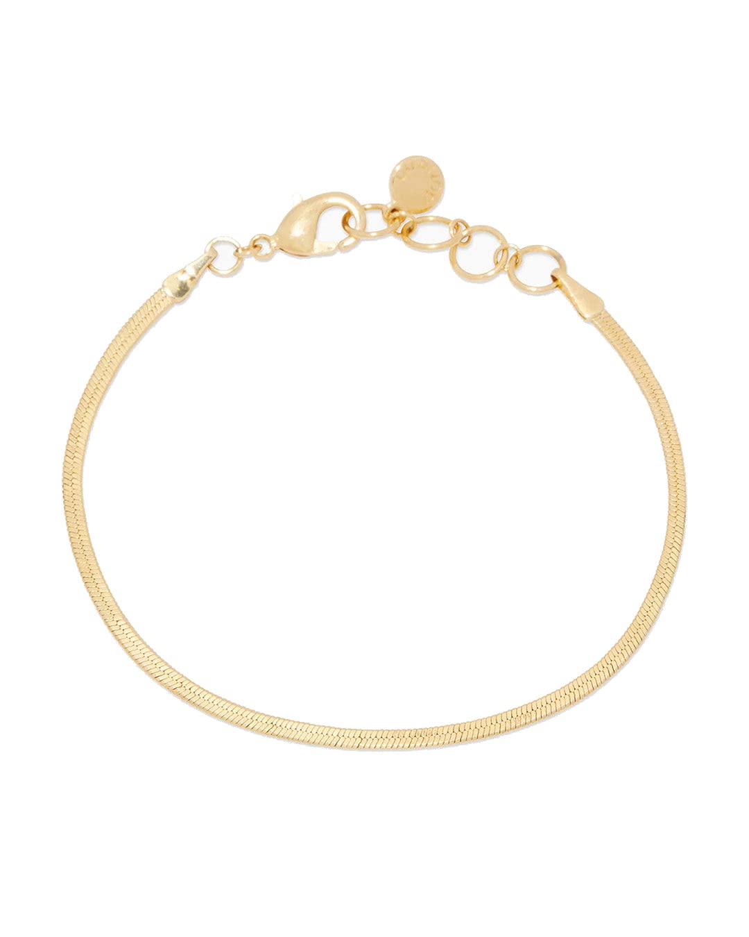 gorjana Women's Venice Mini Bracelet, 18k Gold Plated, Herringbone Adjustable Chain