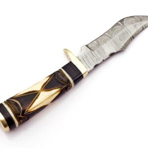 UK UNIQUE SHARP KNIVES Handmade Damascus Steel Small skinner knife SK-2021 Beautiful Handle