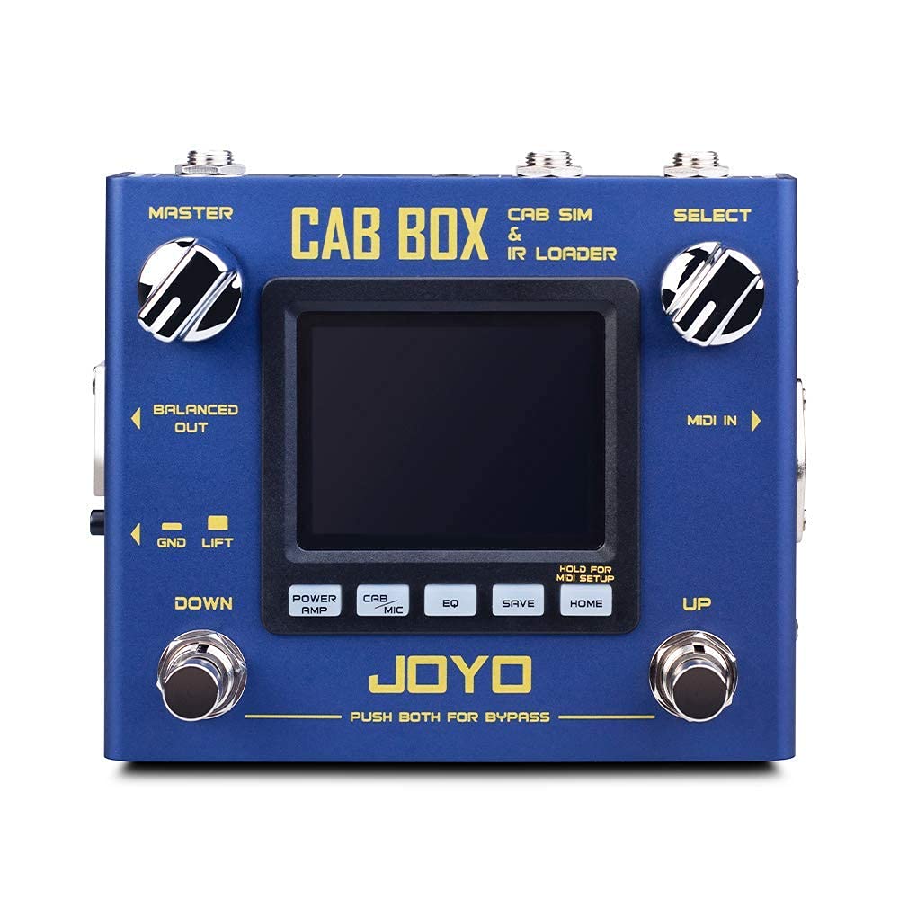 JOYO R-08 Cabinet Modeling Powe-amp Simulation Electric & Bass Guitar Pedal Bundle with DC 9V Power Supply (800mA -1A) AC Adapter