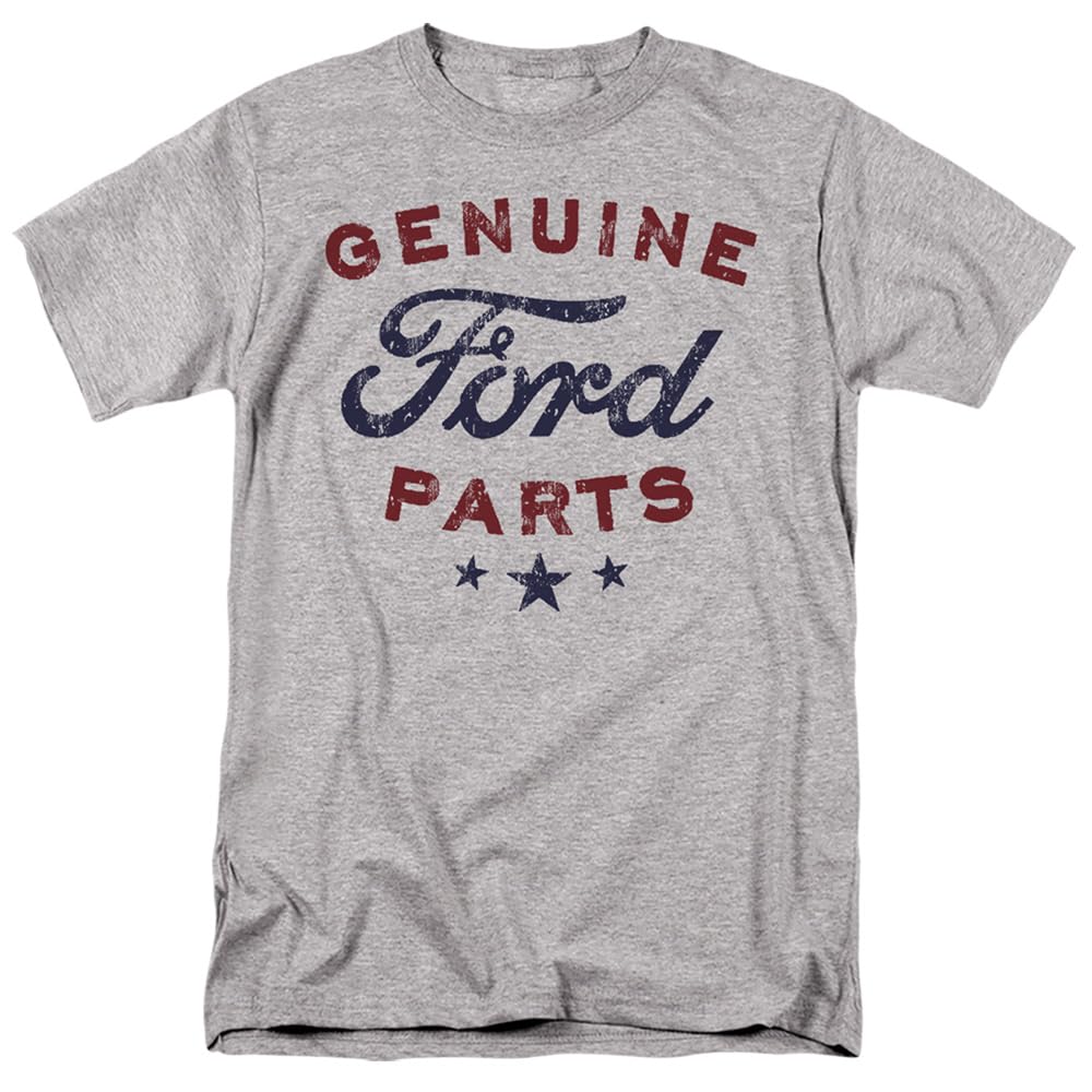 Popfunk Classic Ford Genuine Parts Unisex Adult T Shirt,Athletic Heather, X-Large