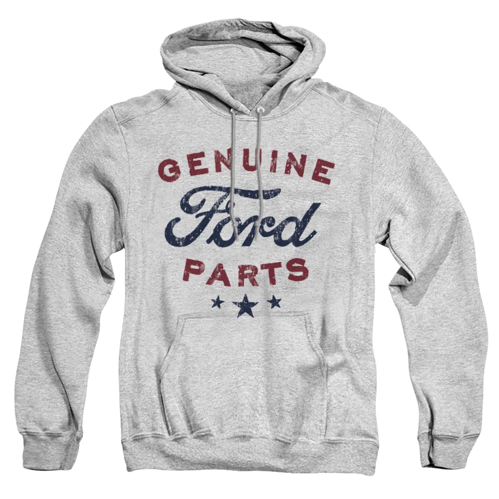 Popfunk Classic Ford Genuine Parts Unisex Adult Pull-Over Hoodie,Athletic Heather, Large