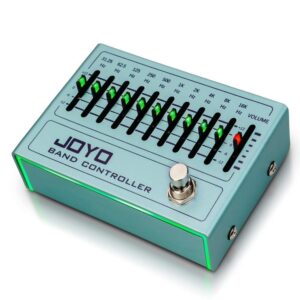 JOYO R-12 EQ 10-Band Equalizer Pedal Bundle with DC 9V Pedal Power Supply (800mA -1A) AC Adapter