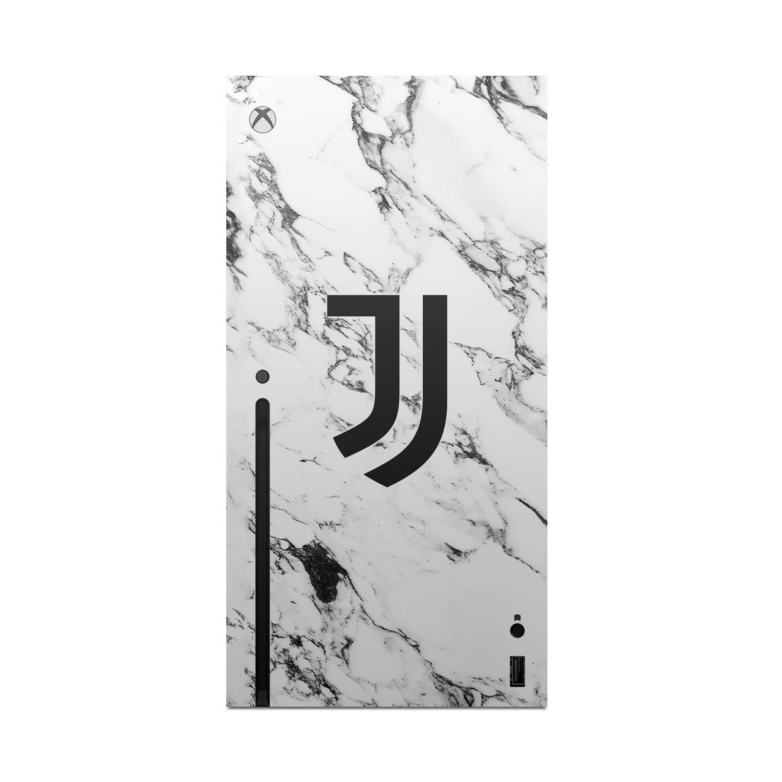 Head Case Designs Officially Licensed Juventus Football Club White Marble Art Vinyl Sticker Gaming Skin Decal Cover Compatible with Xbox Series X Console