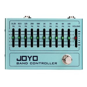 JOYO R-12 EQ 10-Band Equalizer Pedal Bundle with DC 9V Pedal Power Supply (800mA -1A) AC Adapter