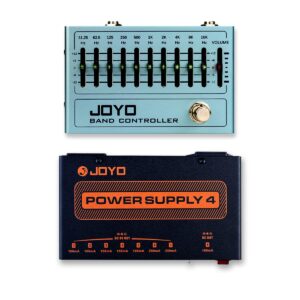 JOYO R-12 EQ 10-Band Equalizer Pedal Bundle with JP-04 Isolated 9V 12V 18V Guitar Effect Pedal Power Supply